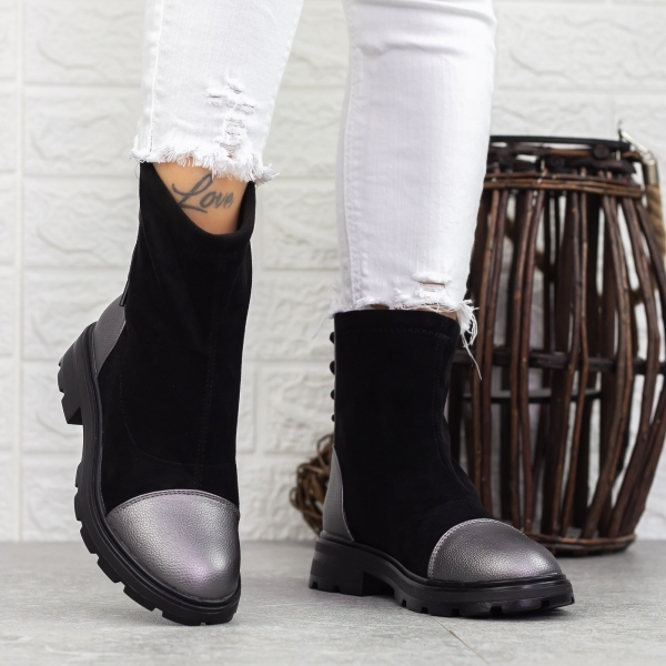 Γυναικείες Μπότες Mihara Μαύρο-Guncolor, 4 - Kalapod.gr