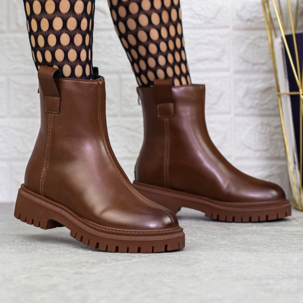 Απαλές γυναικείες μπότες Mihaera Καστανός, 2 - Kalapod.gr