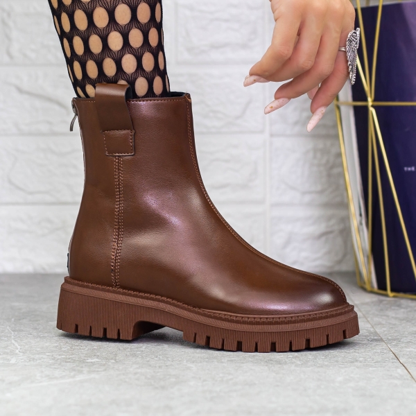 Απαλές γυναικείες μπότες Mihaera Καστανός, 3 - Kalapod.gr