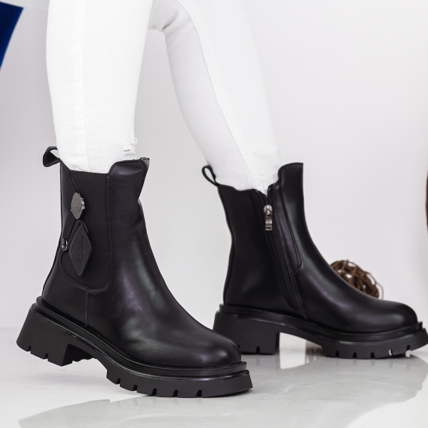 Γυναικείες μπότες με πλατφόρμα Hamiya Μαύρο - Kalapod.gr