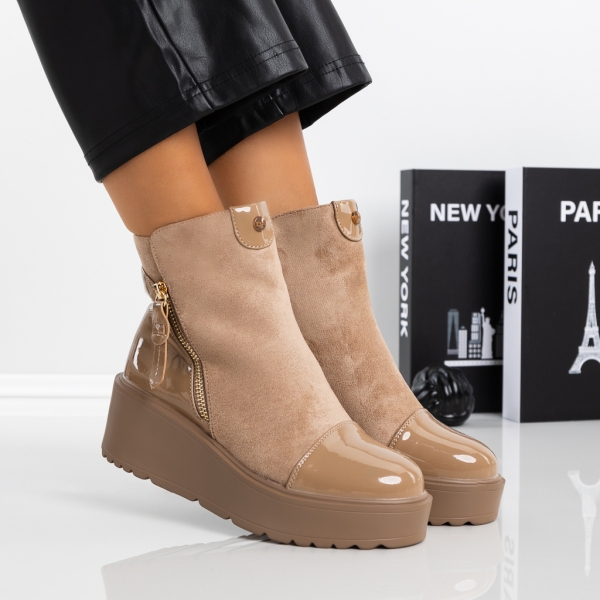 Απαλές γυναικείες μπότες Ianara  Μπεζ - Kalapod.gr