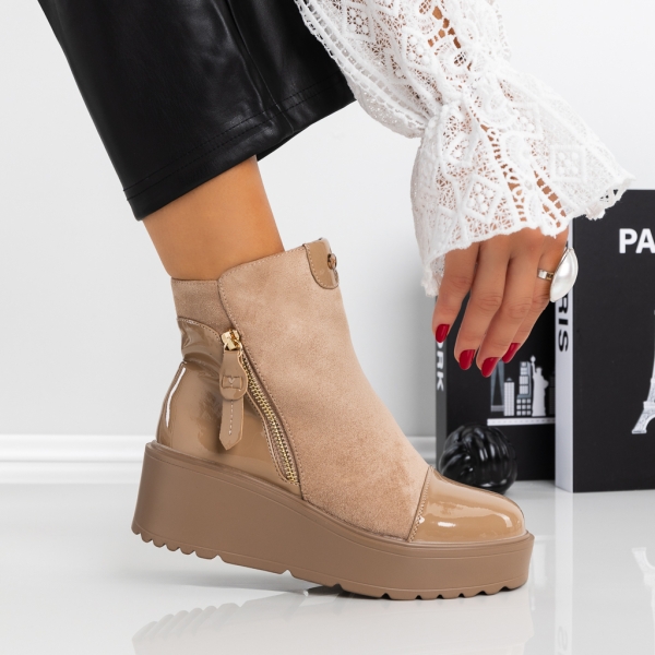 Απαλές γυναικείες μπότες Ianara  Μπεζ, 2 - Kalapod.gr