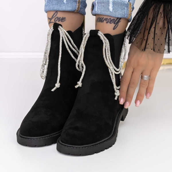 Ανοιξιάτικα-Φθινοπωρινά Γυναικεία Μποτάκια Myada Μαύρο - Kalapod.gr