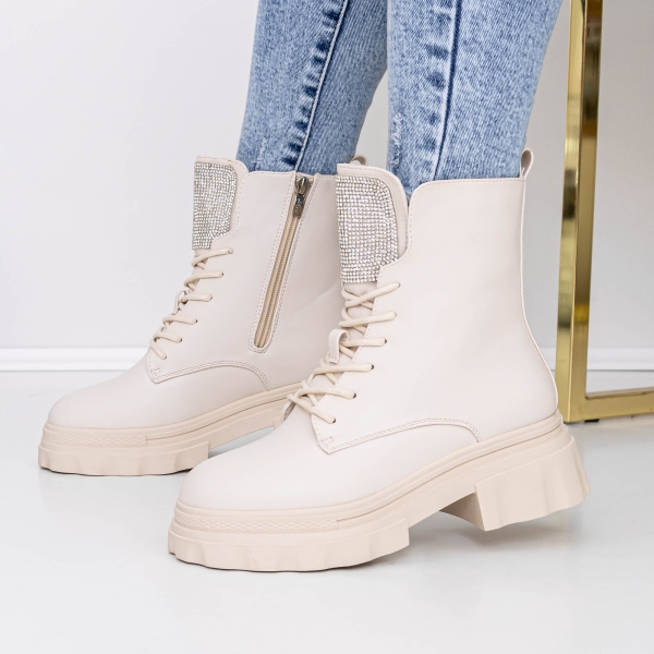 Απαλές γυναικείες μπότες Adeka Μπεζ - Kalapod.gr