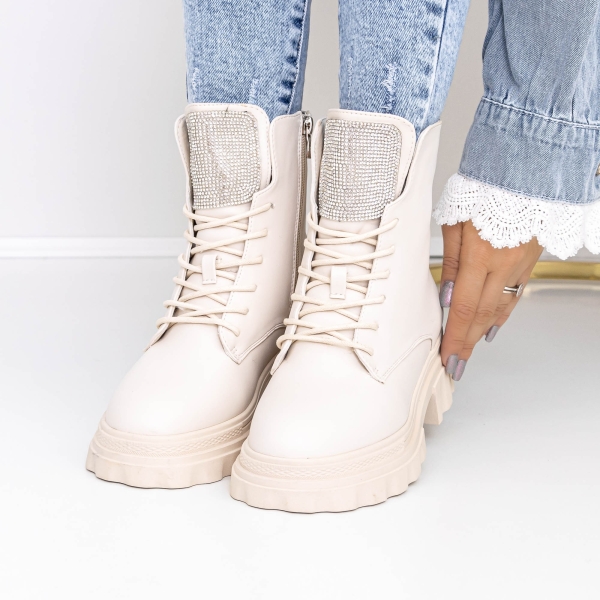 Απαλές γυναικείες μπότες Adeka Μπεζ, 2 - Kalapod.gr