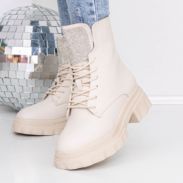 Απαλές γυναικείες μπότες Adeka Μπεζ, 3 - Kalapod.gr