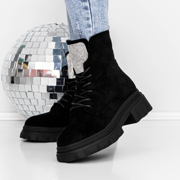 Απαλές γυναικείες μπότες Adeka Μαύρο, 3 - Kalapod.gr