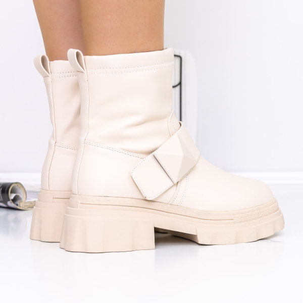 Απαλές γυναικείες μπότες Adeza Μπεζ, 5 - Kalapod.gr