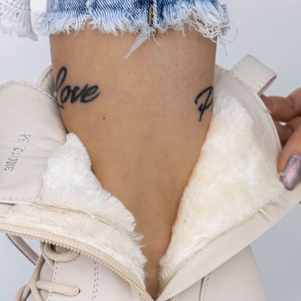 Απαλές γυναικείες μπότες Ecora Μπεζ, 5 - Kalapod.gr