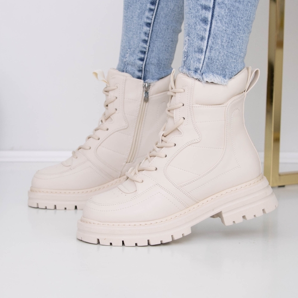 Απαλές γυναικείες μπότες Natarine  Μπεζ - Kalapod.gr