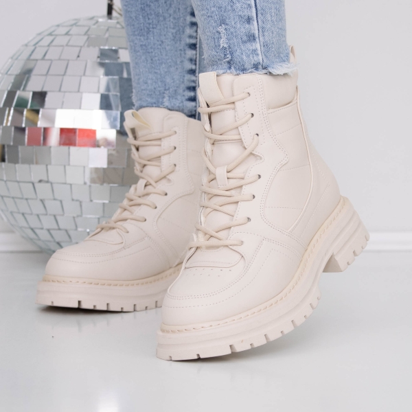 Απαλές γυναικείες μπότες Natarine  Μπεζ, 3 - Kalapod.gr