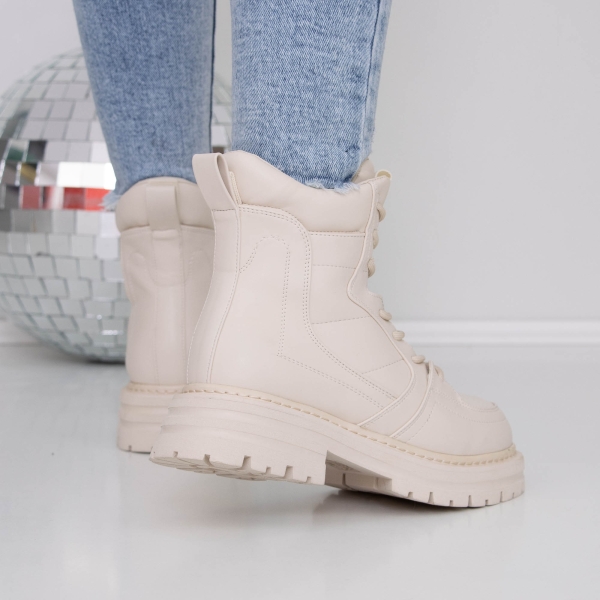 Απαλές γυναικείες μπότες Natarine  Μπεζ, 4 - Kalapod.gr