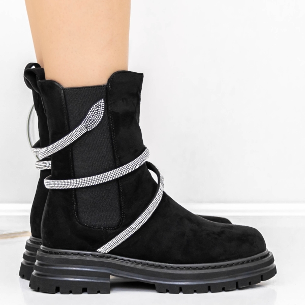 Ανοιξιάτικα-Φθινοπωρινά Γυναικεία Μποτάκια Varuna  Μαύρο, 5 - Kalapod.gr