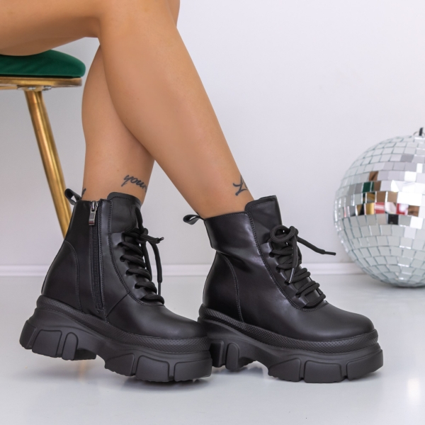 Απαλές γυναικείες μπότες Daksha Μαύρο, 4 - Kalapod.gr