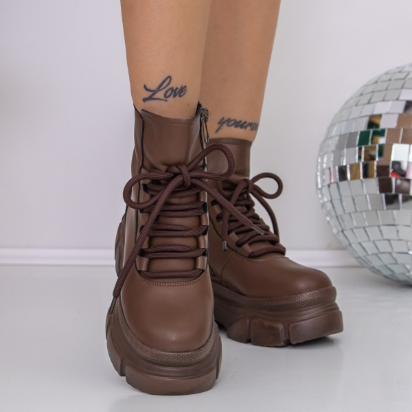 Απαλές γυναικείες μπότες Daksha Καστανός, 6 - Kalapod.gr