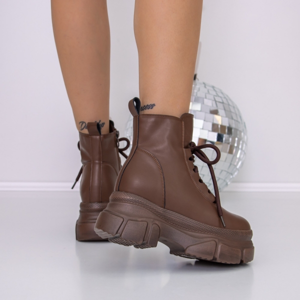 Απαλές γυναικείες μπότες Daksha Καστανός, 7 - Kalapod.gr