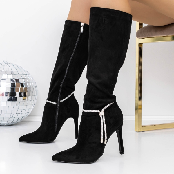 Γυναικείες μπότες με τακούνι Esada Μαύρο - Kalapod.gr