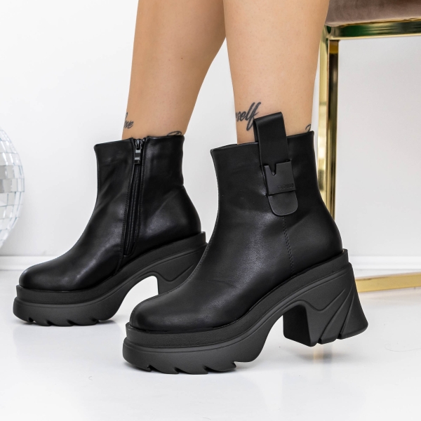 Ανοιξιάτικα-Φθινοπωρινά Γυναικεία Μποτάκια Helada Μαύρο - Kalapod.gr