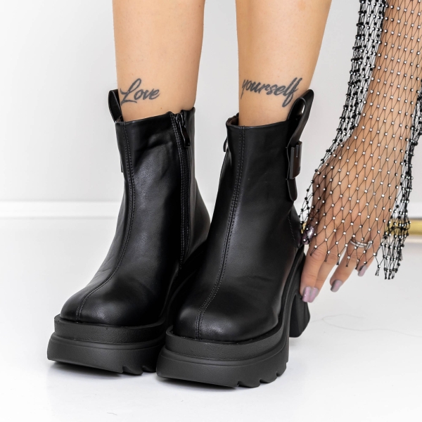 Ανοιξιάτικα-Φθινοπωρινά Γυναικεία Μποτάκια Helada Μαύρο, 2 - Kalapod.gr