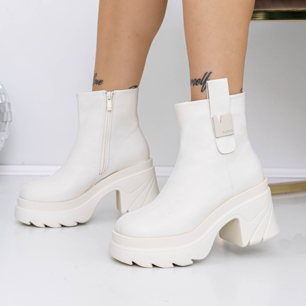 Ανοιξιάτικα-Φθινοπωρινά Γυναικεία Μποτάκια Helada Μπεζ - Kalapod.gr