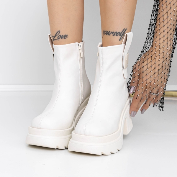 Ανοιξιάτικα-Φθινοπωρινά Γυναικεία Μποτάκια Helada Μπεζ, 2 - Kalapod.gr