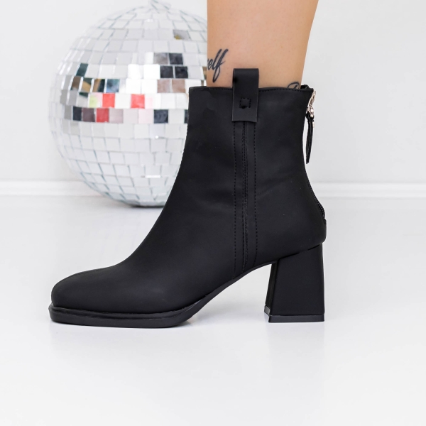 Μποτάκια με χοντρό τακούνι  Alaza Μαύρο, 3 - Kalapod.gr