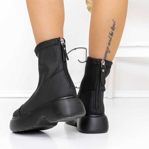 Ανοιξιάτικα-Φθινοπωρινά Γυναικεία Μποτάκια Herada Μαύρο, 4 - Kalapod.gr