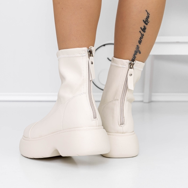 Ανοιξιάτικα-Φθινοπωρινά Γυναικεία Μποτάκια Herada Μπεζ, 4 - Kalapod.gr