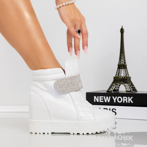 Γυναικείες κοντές μπότες Eada Λευκό - Kalapod.gr