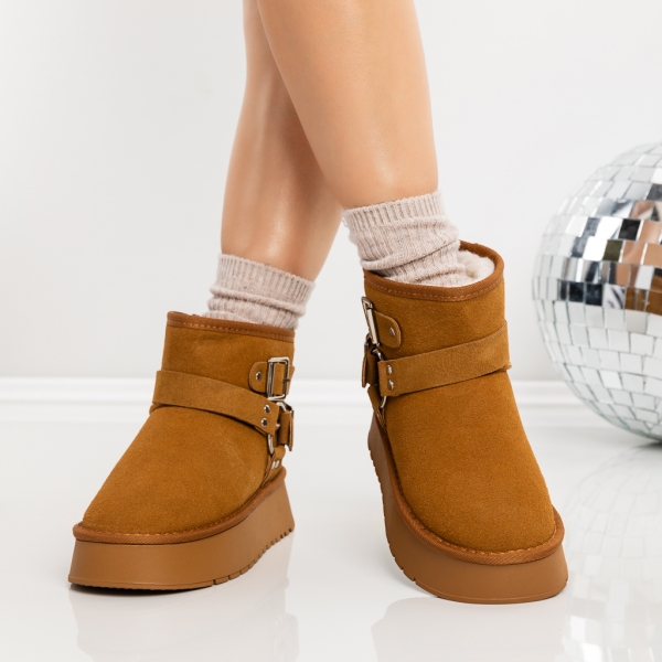 Γυναικείες μπότες UG Adeora Καστανός, 3 - Kalapod.gr