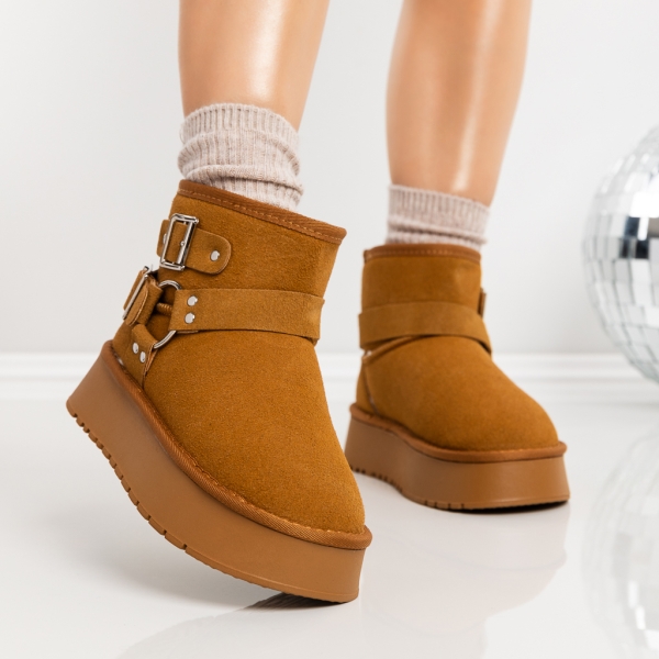 Γυναικείες μπότες UG Adeora Καστανός, 4 - Kalapod.gr