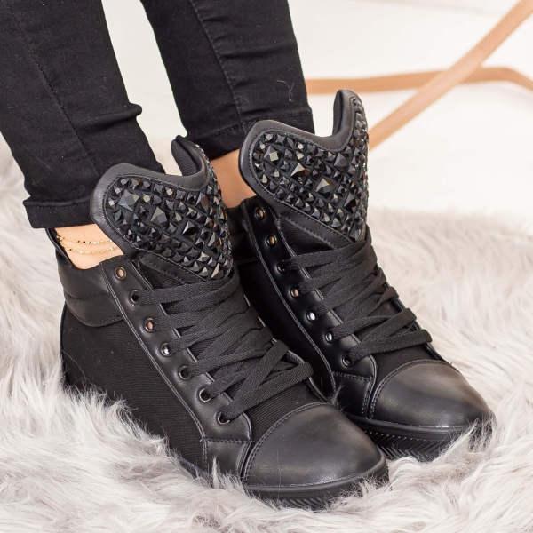 Γυναικείες κοντές μπότες Zenada Μαύρο, 2 - Kalapod.gr