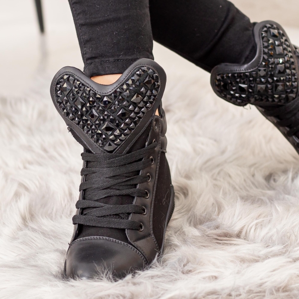 Γυναικείες κοντές μπότες Zenada Μαύρο, 3 - Kalapod.gr