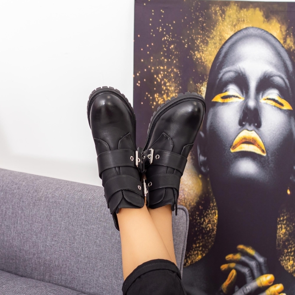 Γυναικείες κοντές μπότες Avara Μαύρο, 4 - Kalapod.gr