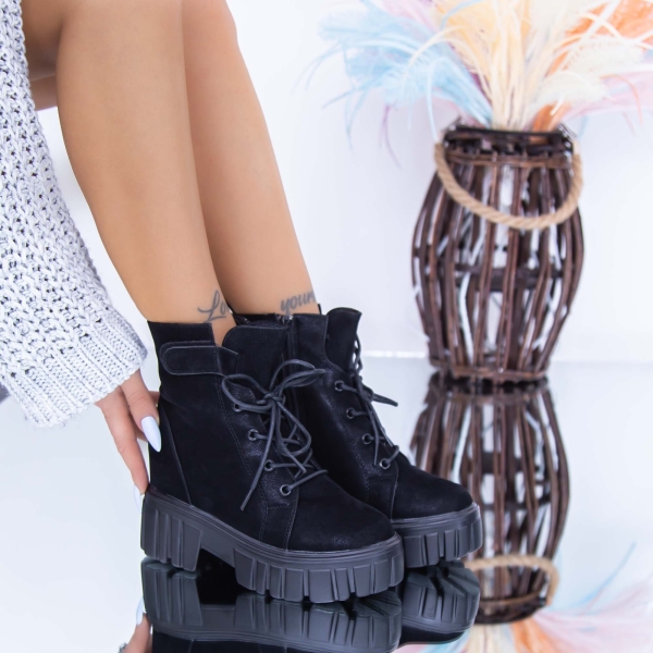 Γυναικείες Μπότες Evalada Μαύρο, 2 - Kalapod.gr