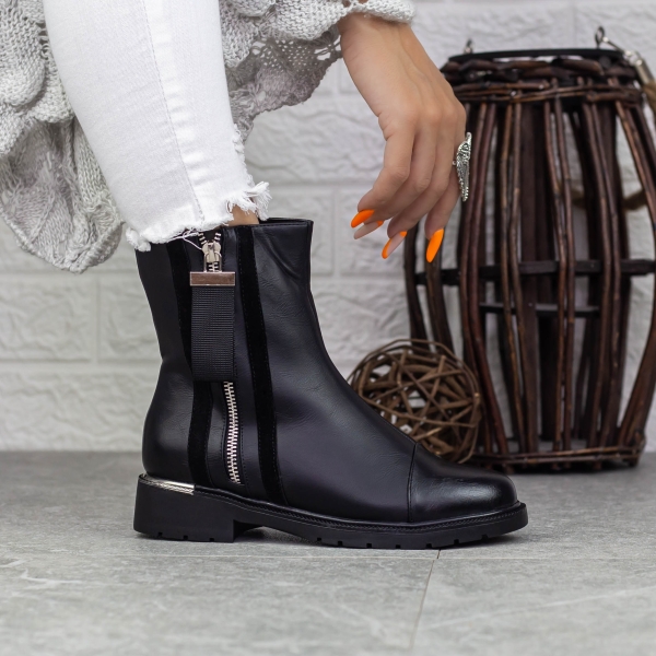 Γυναικείες κοντές μπότες Saoda Μαύρο, 3 - Kalapod.gr