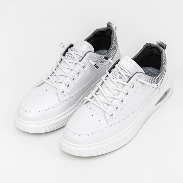 Ανδρικά Αθλητικά Παπούτσια Cassian Λευκό-Γκρι, 2 - Kalapod.gr