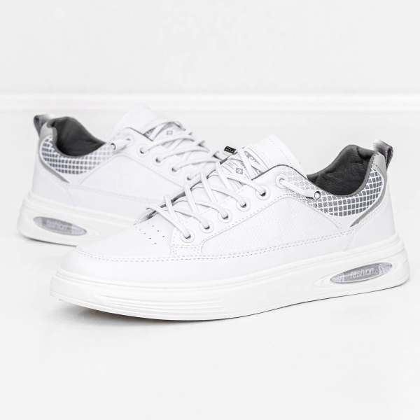 Ανδρικά Αθλητικά Παπούτσια Cassian Λευκό-Γκρι, 3 - Kalapod.gr