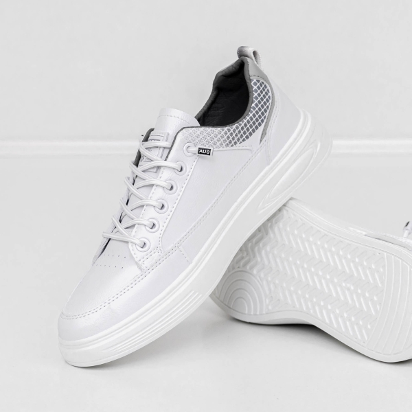 Ανδρικά Αθλητικά Παπούτσια Cassian Λευκό-Γκρι, 4 - Kalapod.gr