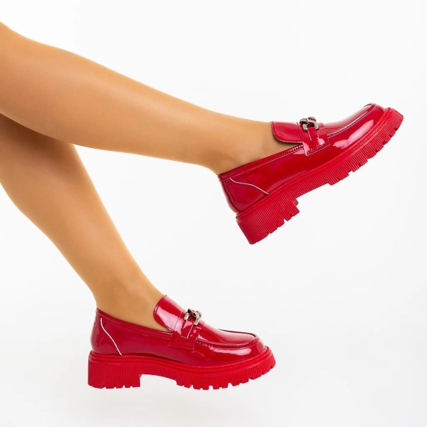 Γυναικεία Casual Παπούτσια Rosalva Burgundy, 4 - Kalapod.gr