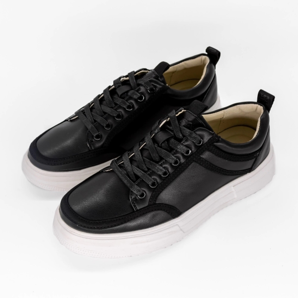 Ανδρικά αθλητικά παπούτσια Archie Μαύρο, 2 - Kalapod.gr