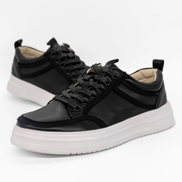 Ανδρικά αθλητικά παπούτσια Archie Μαύρο, 3 - Kalapod.gr