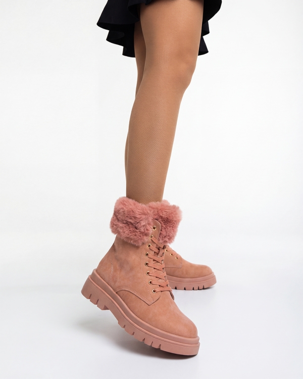 Γυναικεία μπότακια  Zeny ροζ, 4 - Kalapod.gr