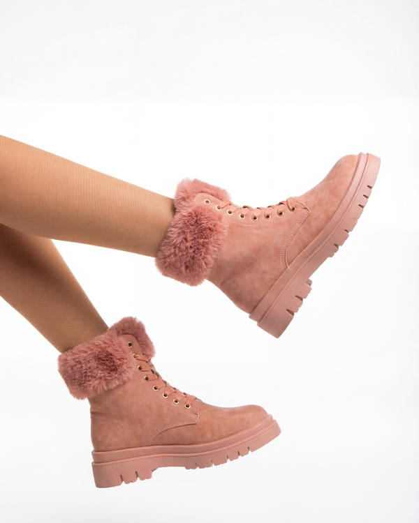 Γυναικεία μπότακια  Zeny ροζ, 6 - Kalapod.gr