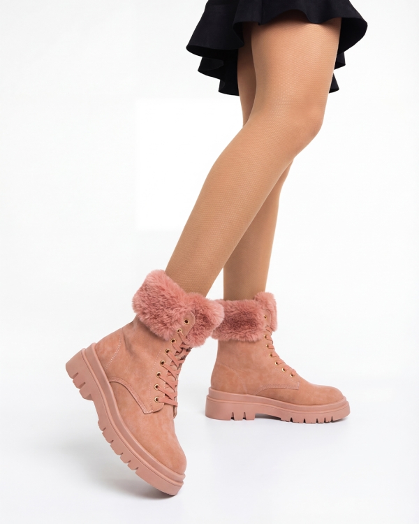 Γυναικεία μπότακια  Zeny ροζ, 7 - Kalapod.gr