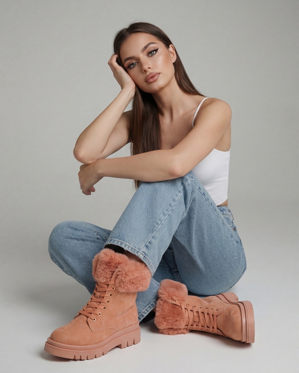 Γυναικεία μπότακια  Zeny ροζ - Kalapod.gr