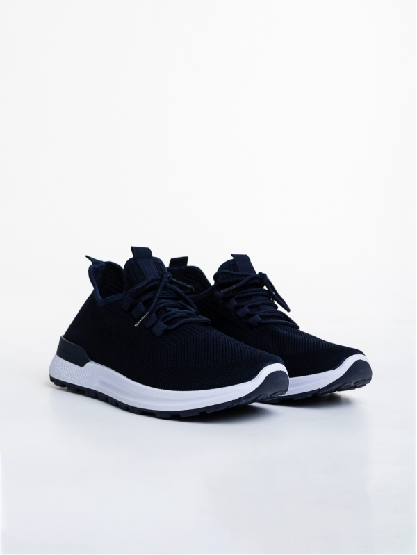 Ανδρικά αθλητικά παπούτσια   σκούρο μπλε από ύφασμα Lital, 2 - Kalapod.gr