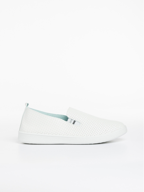 Ανδρικά αθλητικά παπούτσια λευκά  με γκρί  από οικολογικό δέρμα Amias, 3 - Kalapod.gr