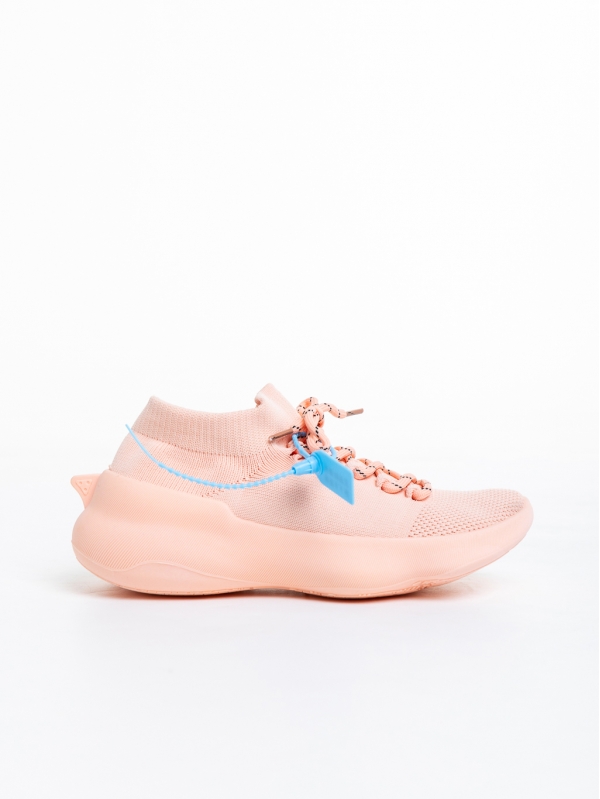 Γυναικεία αθλητικά παπούτσια  ροζ από ύφασμα Lacrecia, 5 - Kalapod.gr