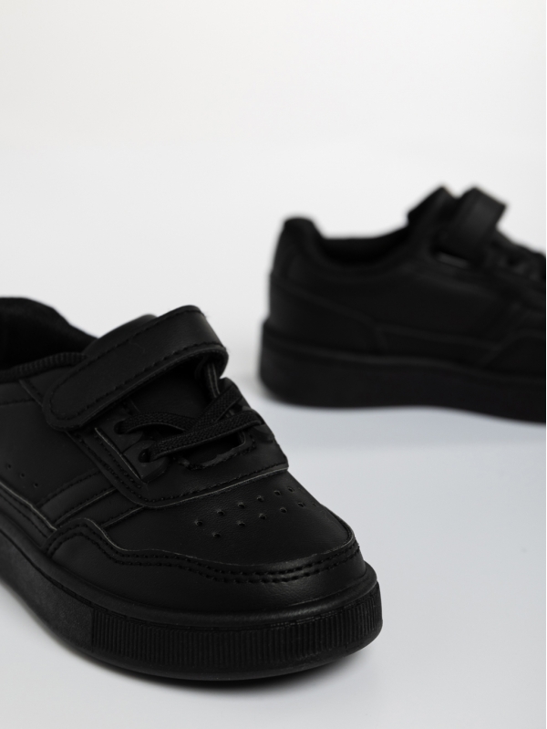 Παιδικά αυλητικά παπούτσια  μαύρα από οικολογικό δέρμα  Navi, 4 - Kalapod.gr